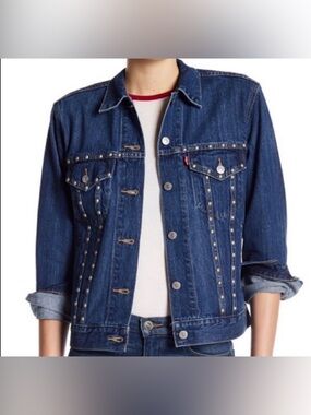 Levi’s Studded Dark Blue Denim Jacket